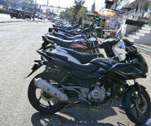 A parking lot for bikes